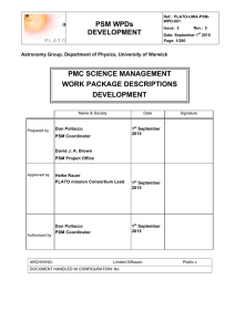 PSM WPDs DEVELOPMENT  PMC SCIENCE MANAGEMENT