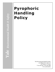 Yale Pyrophoric Handling Policy