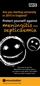 meningitis septicaemia Protect yourself against Are you starting university