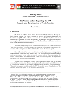 Working Paper Center for North American Studies