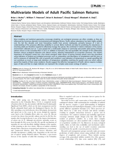 Multivariate Models of Adult Pacific Salmon Returns Brian J. Burke *