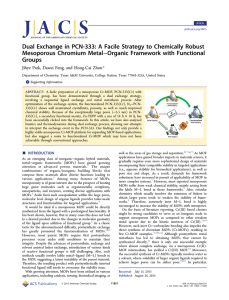 Dual Exchange in PCN-333: A Facile Strategy to Chemically Robust
