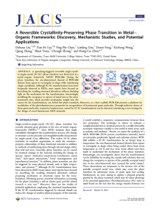 − A Reversible Crystallinity-Preserving Phase Transition in Metal