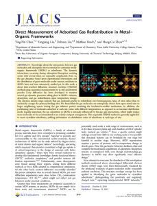 − Direct Measurement of Adsorbed Gas Redistribution in Metal Organic Frameworks *