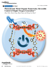 Angewandte Photochromic Metal–Organic Frameworks: Reversible Control of Singlet Oxygen Generation** Chemie