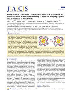 −Shell Coordination Molecular Assemblies via Preparation of Core “Codes” of Bridging Ligands