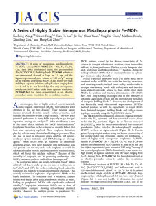 A Series of Highly Stable Mesoporous Metalloporphyrin Fe-MOFs Wang, Dawei Feng, Tian-Fu Liu,