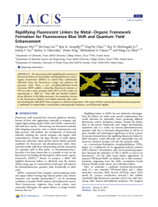 −Organic Framework Rigidifying Fluorescent Linkers by Metal