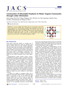 −Organic Frameworks Construction of Ultrastable Porphyrin Zr Metal through Linker Elimination
