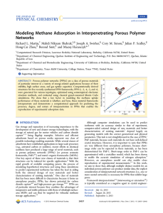 Modeling Methane Adsorption in Interpenetrating Porous Polymer Networks