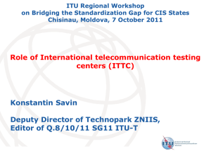 ITU Regional Workshop on Bridging the Standardization Gap for CIS States