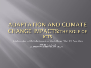 Sixth Symposium on ICTs, the Environment and Climate Change, 7-8... DANIEL S. AMLALO