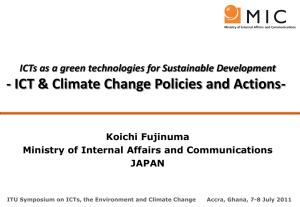 - ICT &amp; Climate Change Policies and Actions- Koichi Fujinuma