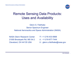 Remote Sensing Data Products: Uses and Availability
