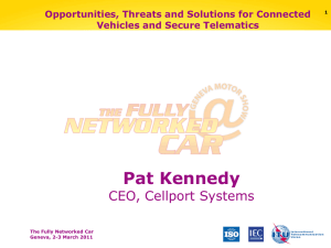 Pat Kennedy CEO, Cellport Systems Opportunities, Threats and Solutions for Connected