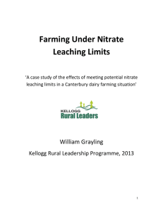   Farming Under Nitrate  Leaching Limits 