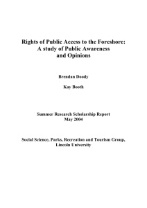 Rights of Public Access to the Foreshore: and Opinions