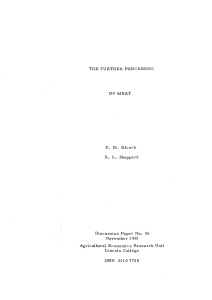 THE  FURTHER  PROCESSING OF MEAT K.  M.  Silcock