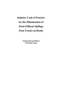 Industry Code of Practice for the Minimisation of Stock Effluent Spillage