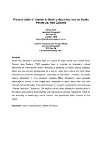 Present visitors’ interest in Māori cultural tourism on Banks