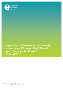 Inspection of the learning community surrounding Chryston High School North Lanarkshire Council