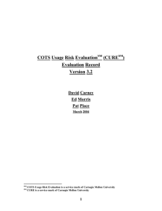 COTS Usage Risk Evaluation (CURE )