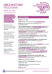 GIRLS IN ICT DAY PROGRAMME APRIL 26, 2012 EVENT SCHEDULE