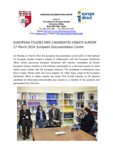 hosted by EUROPEAN DOCUMENTATION CENTRE The Institute for European Studies