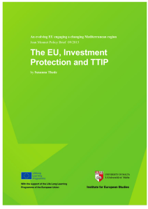 TITLE OF The EU, Investment RESEARCH PAPER Protection and TTIP