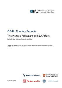 The Maltese Parliament and EU Affairs  OPAL Country Reports