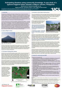 Anticipating disasters using community knowledge: A case study of a
