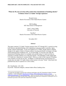 What do 30 years of crises tell us about the... Evidence from U.S. banks’ foreign exposures