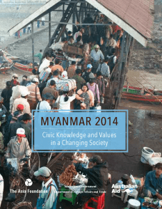MYANMAR 2014 Civic Knowledge and Values in a Changing Society
