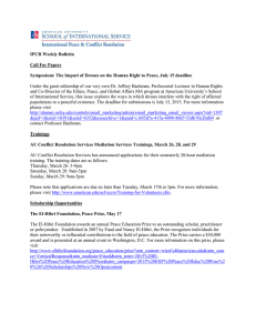 IPCR Weekly Bulletin Call For Papers