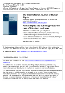 This article was downloaded by: [mohammed bunimer] Publisher: Routledge