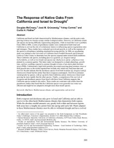 The Response of Native Oaks From California and Israel to Drought