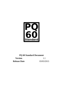 PQ 60 Standard Document Version Release Date 1.1