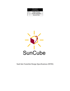 SunCube FemtoSat Design Specifications (SFDS)  Document Classification