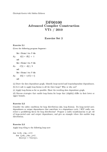 Advanced Compiler Construction VT1 / 2010 Exercise 2.1 for