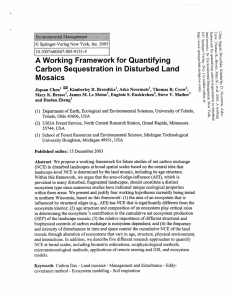10 A Working Framework for Quantifying Carbon Sequestration in Disturbed Land Mosaics