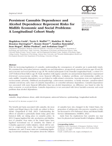 Persistent Cannabis Dependence and Alcohol Dependence Represent Risks for Empirical Article 630958