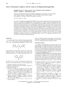 Linear Trichromium Complexes with the Anion of 2,6-Di(phenylimino)piperidine Rodolphe Cle