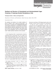 Synthesis and Structure of Cuboctahedral and Anticuboctahedral Cages