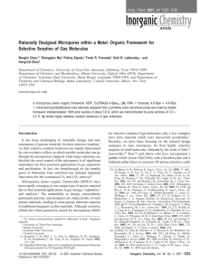 Rationally Designed Micropores within a Metal Organic Framework for −