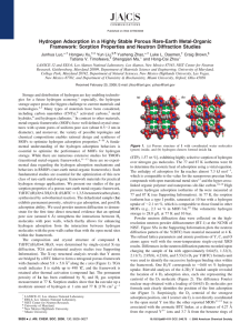 Hydrogen Adsorption in a Highly Stable Porous Rare-Earth Metal-Organic