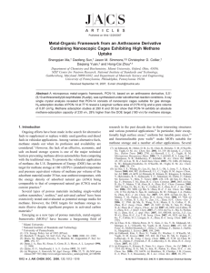 Metal-Organic Framework from an Anthracene Derivative