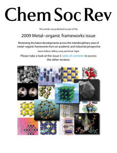2009 Metal–organic frameworks issue