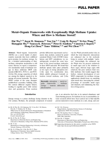 Metal–Organic Frameworks with Exceptionally High Methane Uptake: