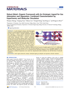 −Organic Framework with An Octatopic Ligand for Gas Robust Metal