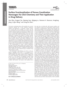 Surface Functionalization of Porous Coordination in Drug Delivery